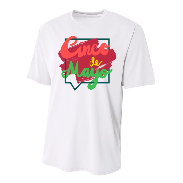 Cinco De Mayo Text Celebration Performance Sprint T-Shirt