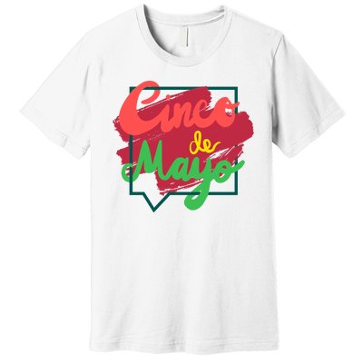 Cinco De Mayo Text Celebration Premium T-Shirt