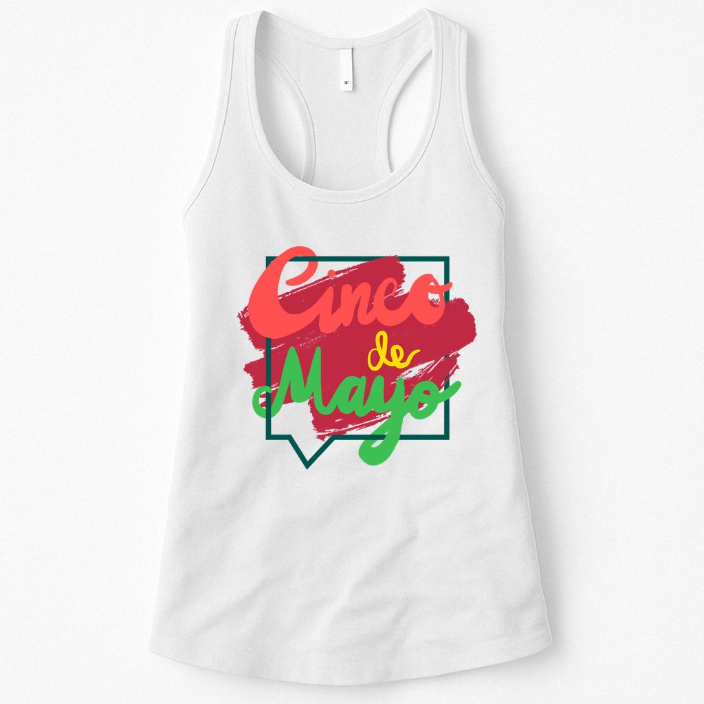 Cinco De Mayo Text Celebration Womens Tank Top