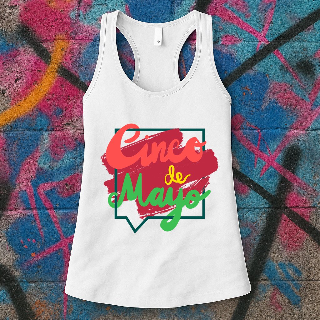 Cinco De Mayo Text Celebration Womens Tank Top