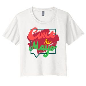 Cinco De Mayo Text Celebration Women's Crop Top Tee