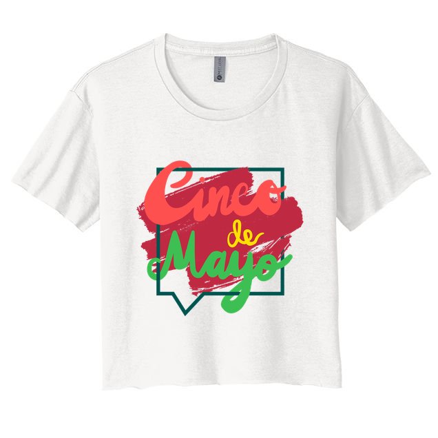 Cinco De Mayo Text Celebration Crop Top