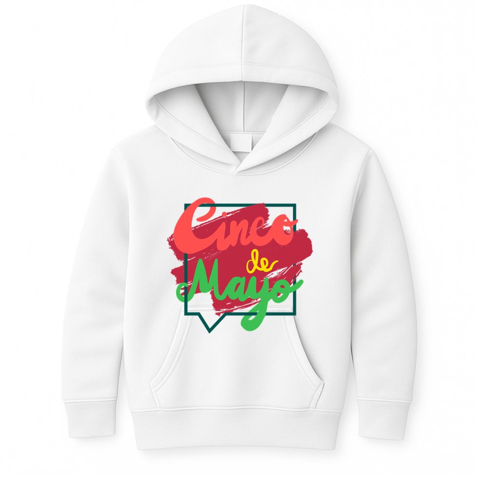 Cinco De Mayo Text Celebration Kids Hoodie