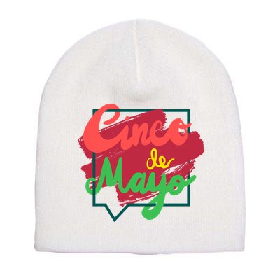 Cinco De Mayo Text Celebration Short Acrylic Beanie