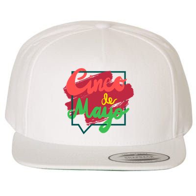 Cinco De Mayo Text Celebration Wool Snapback Cap