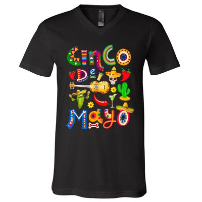 Cinco De Mayo Mexican Fiesta 5 De Mayo V-Neck T-Shirt