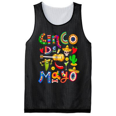 Cinco De Mayo Mexican Fiesta 5 De Mayo Mesh Reversible Basketball Jersey Tank