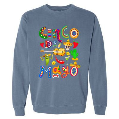 Cinco De Mayo Mexican Fiesta 5 De Mayo Garment-Dyed Sweatshirt