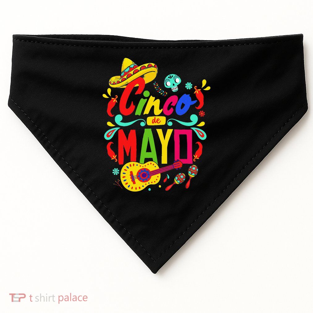 Cinco De Mayo Celebrate 5 De Mayo May 5 USA-Made Doggie Bandana