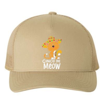 Cinco De Meow Cute Cinco De Mayo Sombrero Taco Cat Costume Yupoong Adult 5-Panel Trucker Hat