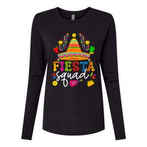 Cinco De Mayo Fiesta Squad Mexican Party Cinco De Mayo Party Womens Cotton Relaxed Long Sleeve T-Shirt