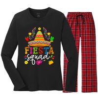 Cinco De Mayo Fiesta Squad Mexican Party Cinco De Mayo Party Women's Long Sleeve Flannel Pajama Set 