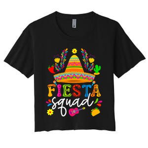 Cinco De Mayo Fiesta Squad Mexican Party Cinco De Mayo Party Women's Crop Top Tee