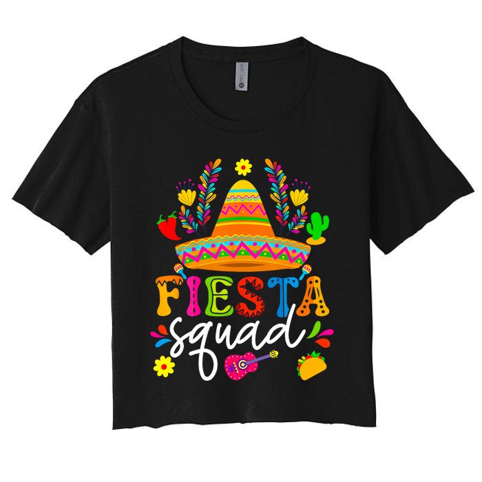 Cinco De Mayo Fiesta Squad Mexican Party Cinco De Mayo Party Women's Crop Top Tee