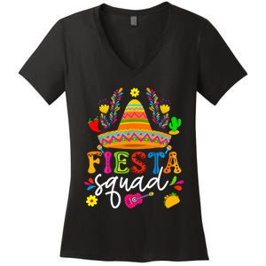 Cinco De Mayo Fiesta Squad Mexican Party Cinco De Mayo Party Women's V-Neck T-Shirt