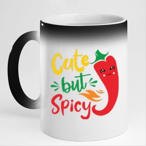 Cinco De Mayo Cute But Spicy Funny Hot Pepper 11oz Black Color Changing Mug