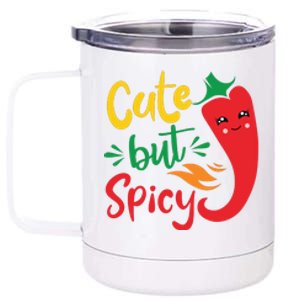 Cinco De Mayo Cute But Spicy Funny Hot Pepper 12 oz Stainless Steel Tumbler Cup