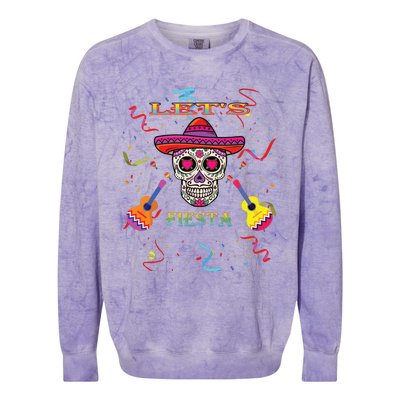 Cinco De Mayo Party Lets Fiesta Mexican Colorblast Crewneck Sweatshirt