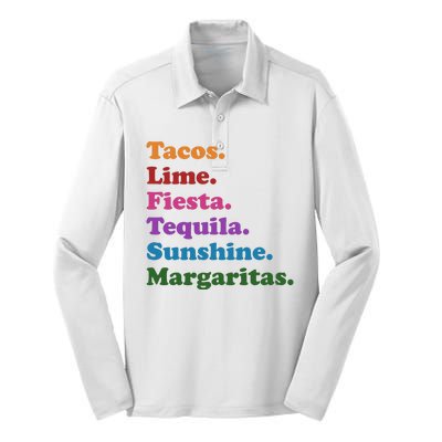 Cinco De Mayo Taco Fiesta Party Silk Touch Performance Long Sleeve Polo