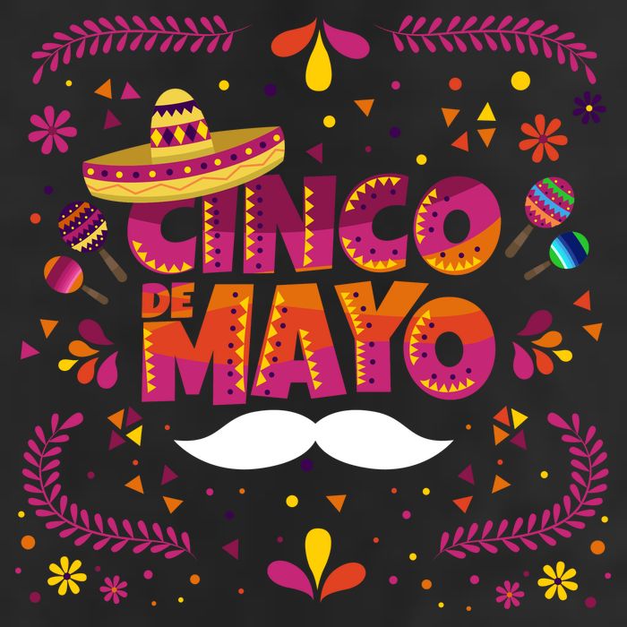 Cinco De Mayo Fiesta Mustache 7 Panel Mesh Trucker Snapback Hat
