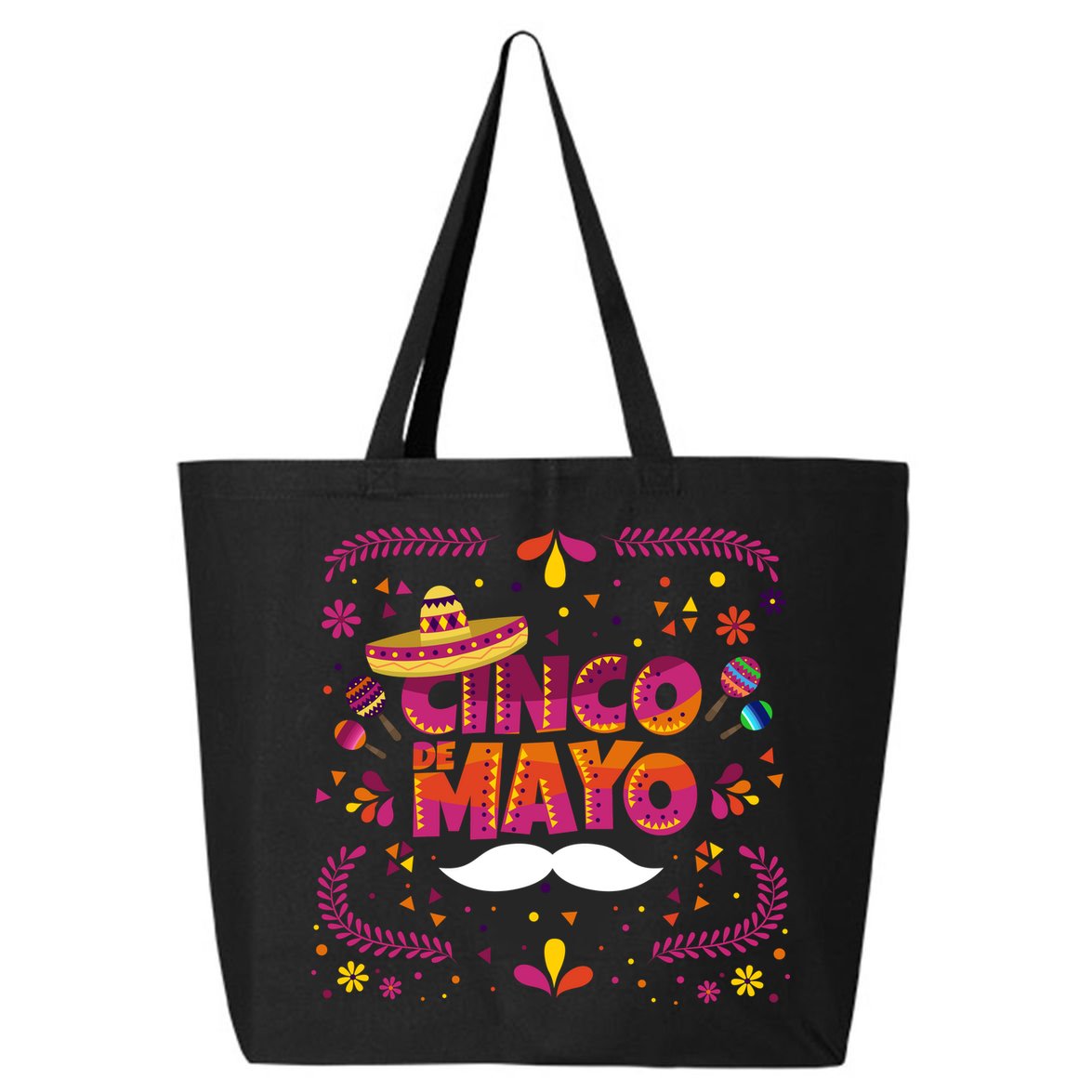 Cinco De Mayo Fiesta Mustache 25L Jumbo Tote