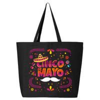Cinco De Mayo Fiesta Mustache 25L Jumbo Tote
