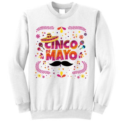 Cinco De Mayo Fiesta Mustache Sweatshirt