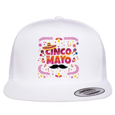 Cinco De Mayo Fiesta Mustache Flatbill Hat