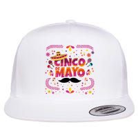 Cinco De Mayo Fiesta Mustache Flatbill Hat