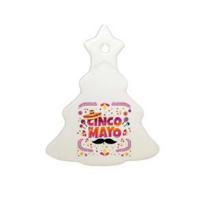 Cinco De Mayo Fiesta Mustache Ceramic Tree Ornament