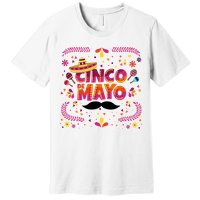 Cinco De Mayo Fiesta Mustache Premium T-Shirt