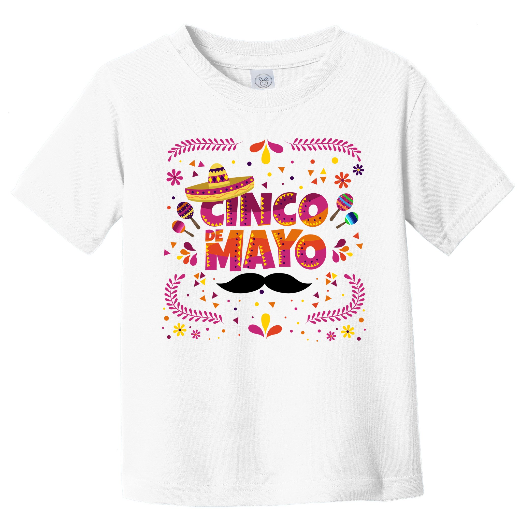 Cinco De Mayo Fiesta Mustache Toddler T-Shirt