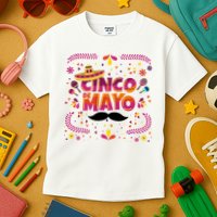 Cinco De Mayo Fiesta Mustache Kids T-Shirt