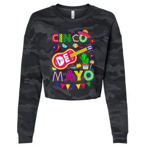 Cinco De Mayo Mexican Fiesta 5 De Mayo Funny Cinco De Mayo Cropped Pullover Crew