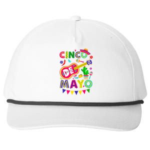 Cinco De Mayo Mexican Fiesta 5 De Mayo Funny Cinco De Mayo Snapback Five-Panel Rope Hat