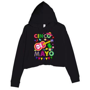 Cinco De Mayo Mexican Fiesta 5 De Mayo Funny Cinco De Mayo Crop Fleece Hoodie