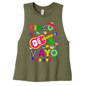 Cinco De Mayo Mexican Fiesta 5 De Mayo Funny Cinco De Mayo Women's Racerback Cropped Tank