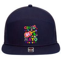 Cinco De Mayo Mexican Fiesta 5 De Mayo Funny Cinco De Mayo 7 Panel Mesh Trucker Snapback Hat