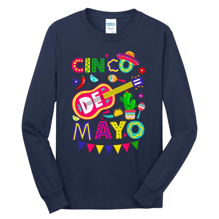 Cinco De Mayo Mexican Fiesta 5 De Mayo Funny Cinco De Mayo Tall Long Sleeve T-Shirt