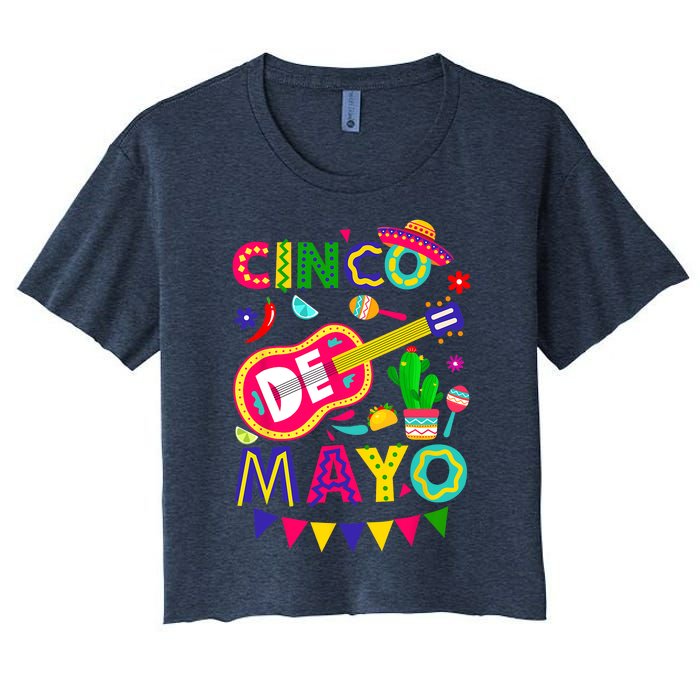 Cinco De Mayo Mexican Fiesta 5 De Mayo Funny Cinco De Mayo Women's Crop Top Tee