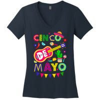 Cinco De Mayo Mexican Fiesta 5 De Mayo Funny Cinco De Mayo Women's V-Neck T-Shirt