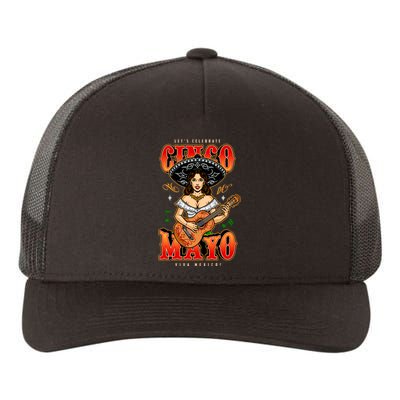 Cinco De Mayo Women Playing Banjo Yupoong Adult 5-Panel Trucker Hat