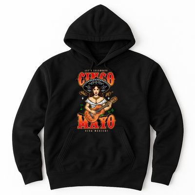 Cinco De Mayo Women Playing Banjo Hoodie