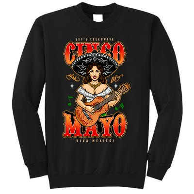 Cinco De Mayo Women Playing Banjo Sweatshirt