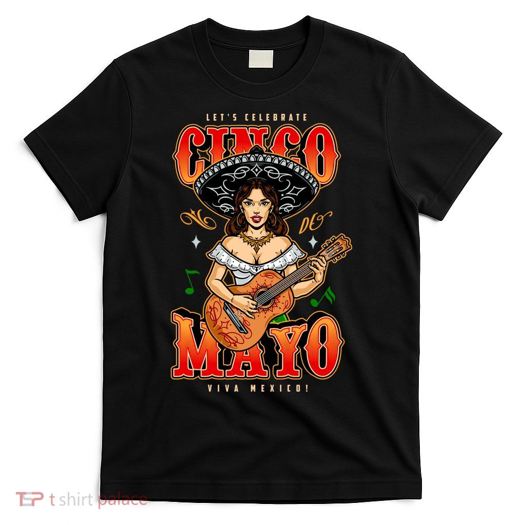 Cinco De Mayo Women Playing Banjo T-Shirt