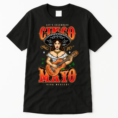 Cinco De Mayo Women Playing Banjo Tall T-Shirt