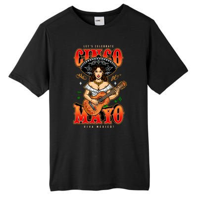 Cinco De Mayo Women Playing Banjo Tall Fusion ChromaSoft Performance T-Shirt