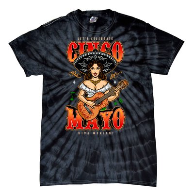 Cinco De Mayo Women Playing Banjo Tie-Dye T-Shirt