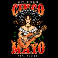 Cinco De Mayo Women Playing Banjo Visor
