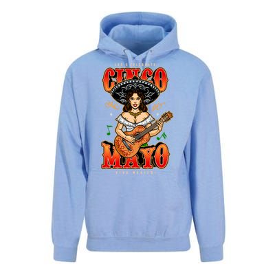 Cinco De Mayo Women Playing Banjo Unisex Surf Hoodie